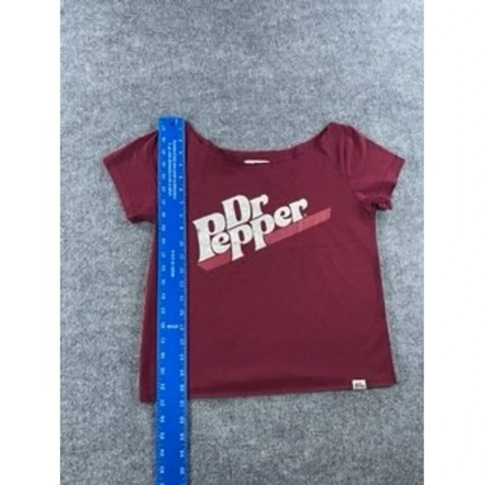 Dr Pepper Womens Maroon Lounge Set Crop Top and Wide Leg Sweatpants Size Medium